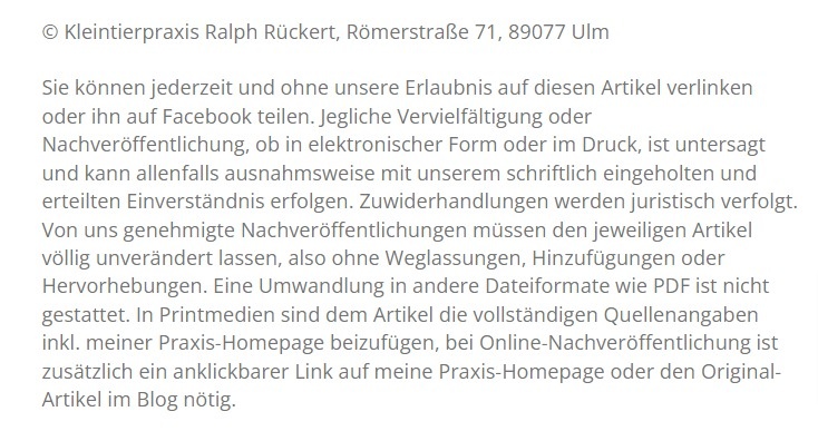 In eigener Sache und nur bedingt von allgemeinem Interesse: Eine Änderung der Copyright-Handhabung für unsere Blogartikel